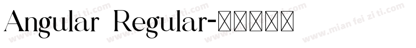 Angular Regular字体转换